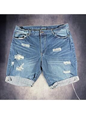 CSG. Distressed Denim Shorts